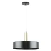 Best Zumaline Lampa wisząca czarno-złota LEO 40,5 cm