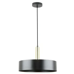 Best Zumaline Lampa wisząca czarno-złota LEO 40,5 cm