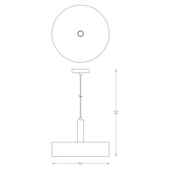 Best Zumaline Lampa wisząca czarno-złota LEO 40,5 cm