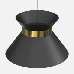 Luminex Lampy Wiszące^Lampa wisząca czarno-złota NORGE