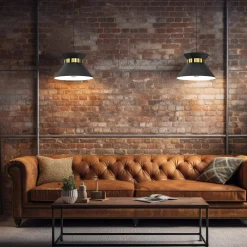 Luminex Lampy Wiszące^Lampa wisząca czarno-złota NORGE