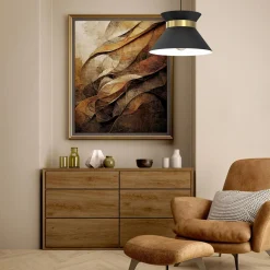 Luminex Lampy Wiszące^Lampa wisząca czarno-złota NORGE