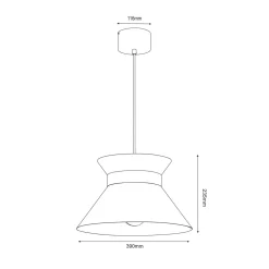 Luminex Lampy Wiszące^Lampa wisząca czarno-złota NORGE