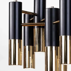 domiluce Lampy Wiszące^Lampa wisząca czarno-złota ORINO
