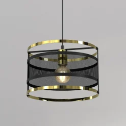 Luminex Lampy Wiszące^Lampa wisząca czarno-złota RIM