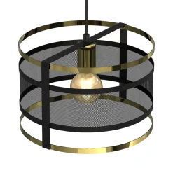 Luminex Lampy Wiszące^Lampa wisząca czarno-złota RIM