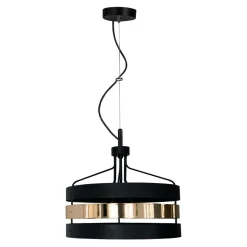 Hot domiluce Lampa wisząca czarno-złota RUBY 43 cm