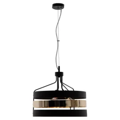 Hot domiluce Lampa wisząca czarno-złota RUBY 43 cm