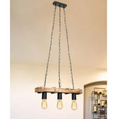 Lampy Wiszące^Lampa wisząca drewniana LAGUN III