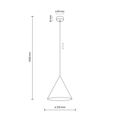 New TK Tomasz Krywult Lampa wisząca geometryczna miętowa CONO