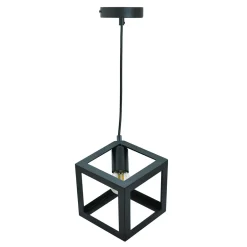 Lampy Wiszące^Lampa wisząca geometryczna czarna SWEDEN