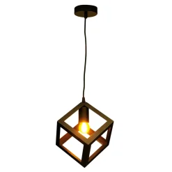Lampy Wiszące^Lampa wisząca geometryczna czarna SWEDEN