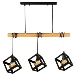 Clearance Lampa wisząca geometryczna 3-punktowa SWEDEN WOOD