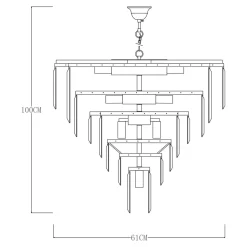 Hot Zumaline Lampa wisząca glamour chrom VERSAILLES