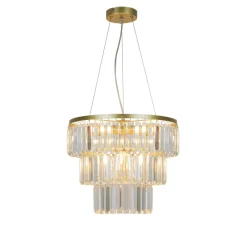Discount Zumaline Lampa wisząca glamour złota TIFANNY