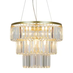 Discount Zumaline Lampa wisząca glamour złota TIFANNY