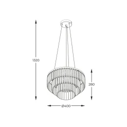 Discount Zumaline Lampa wisząca glamour złota TIFANNY