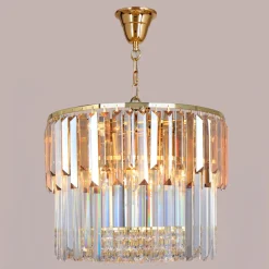 New Zumaline Lampa wisząca glamour złota CAMILLE 40 cm