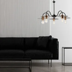 inny Żyrandole|Lampy Wiszące^Lampa wisząca industrialna czarna ALICE 5