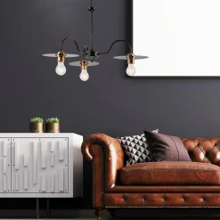 Sale inny Lampa wisząca industrialna czarna ALICE 3