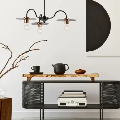 Sale inny Lampa wisząca industrialna czarna ALICE 3