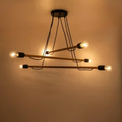TK Tomasz Krywult Lampy Wiszące^Lampa wisząca jasne drewno HELIX VI WOOD