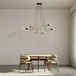 TK Tomasz Krywult Lampy Wiszące^Lampa wisząca jasne drewno HELIX VI WOOD