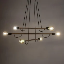 TK Tomasz Krywult Lampy Wiszące^Lampa wisząca jasne drewno HELIX VI WOOD