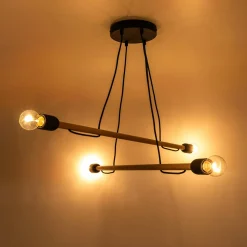 TK Tomasz Krywult Lampy Wiszące^Lampa wisząca jasne drewno HELIX IV WOOD
