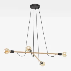 TK Tomasz Krywult Lampy Wiszące^Lampa wisząca jasne drewno HELIX IV WOOD