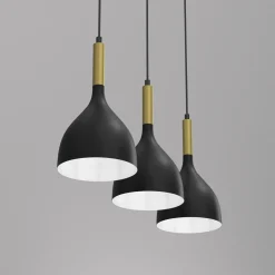 Luminex Lampy Wiszące^Lampa wisząca kielich czarno-złota NOAK III