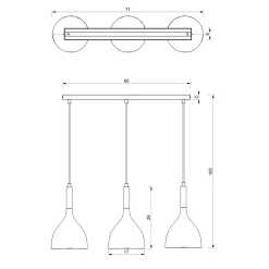 Luminex Lampy Wiszące^Lampa wisząca kielich czarno-złota NOAK III