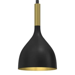 Online Luminex Lampa wisząca kielich czarno-złota NOAK I