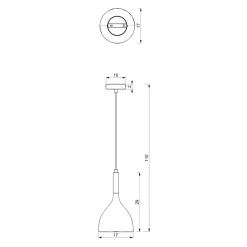 Online Luminex Lampa wisząca kielich czarno-złota NOAK I