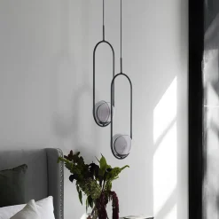 inny Lampy Wiszące^Lampa wisząca kula czarna DAVOS