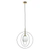 domiluce Lampy Wiszące^Lampa wisząca kula czarno-złota COSMO