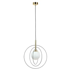domiluce Lampy Wiszące^Lampa wisząca kula czarno-złota COSMO