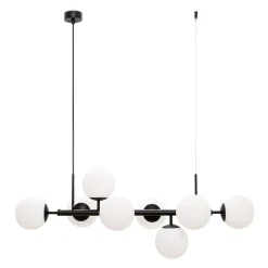 New domiluce Lampa wisząca kule czarna MEFISTO 8