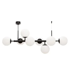 New domiluce Lampa wisząca kule czarna MEFISTO 8