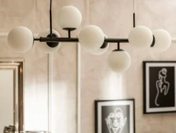 New domiluce Lampa wisząca kule czarna MEFISTO 8