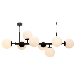 New domiluce Lampa wisząca kule czarna MEFISTO 8