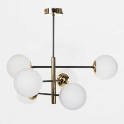domiluce Lampy Wiszące^Lampa wisząca kule czarno-złota AURORA