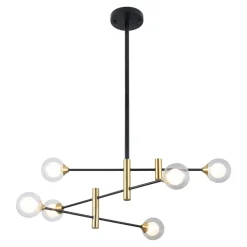 inny Lampy Wiszące^Lampa wisząca kule czarno-złota MARINO 6