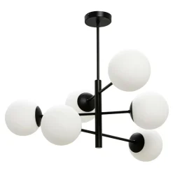 domiluce Lampy Wiszące^Lampa wisząca kule 6-punktowa czarna AURORA