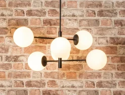 domiluce Lampy Wiszące^Lampa wisząca kule 6-punktowa czarna AURORA