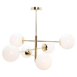 domiluce Lampy Wiszące^Lampa wisząca kule 6-punktowa złota AURORA