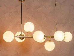 domiluce Lampy Wiszące^Lampa wisząca kule złota MEFISTO 8
