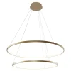Online Zumaline Lampa wisząca LED 2 pierścienie złota BRENO 80 cm