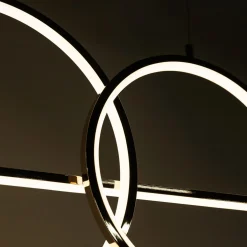 Discount Zumaline Lampa wisząca LED 2 pierścienie złota CHOLET