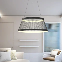 Best Zumaline Lampa wisząca LED czarna BALU z pilotem